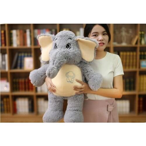 Large 55cm lovely cartoon gray elephant plush toy soft doll creative throw pillow Christmas gift b1302