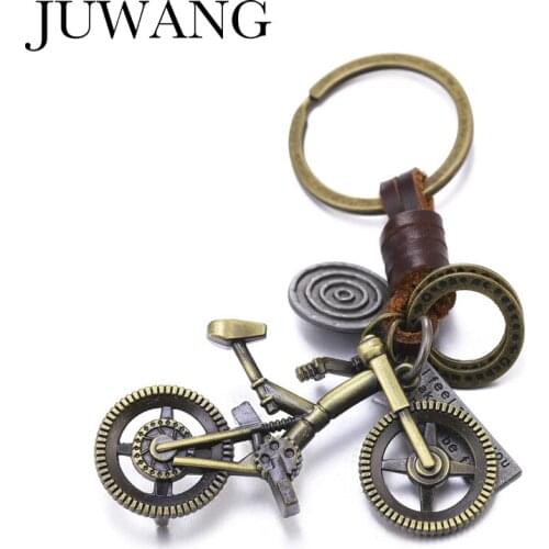 Bronze Bicycle Men key ring keychain For Men Women KeyRing Car Auto Bag Key Chain Accessory Couple Gift