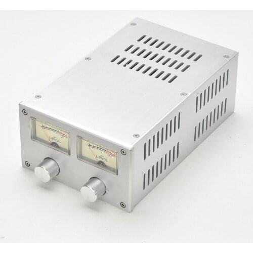 BZ1710 Dual Meter All Aluminum Amplifier /Pre-amplifier /PSU Case DIY Box