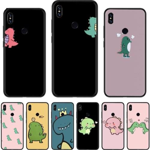Cartoon Dinosaur Cute Cover Phone Case For Xiaomi Mi A1 A2 5 6 6PLUS 8 9 SE Lite MIX 2 2S MAX 2 3 Pocophone F1
