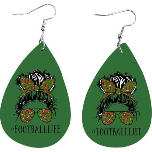 Wondrous Faux Leather Cactus #FootballLife Earrings Bulk Wholesale Stock