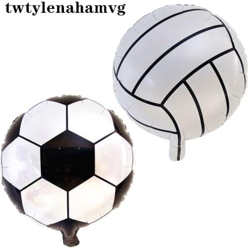 Yellow Blue 18 Inch Inflatable Toy Football Fall Campus Games Decoration Balloon Wholesale Childrens Day Birthday Party Gift