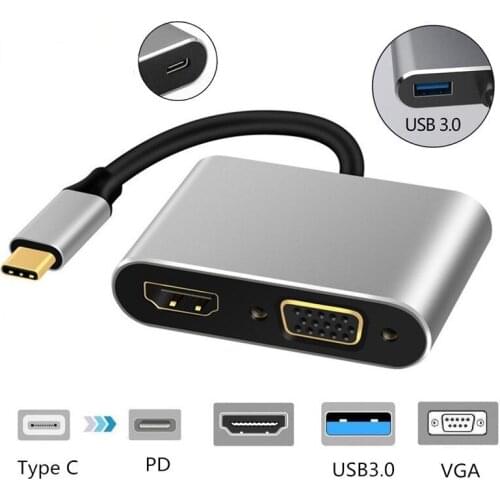 Convenience Multiport Hub Docking Station Adapter Dock Compatible for USB C Laptops Computer Cables Docking Station Adapter