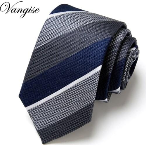 Tie For Men Classic Business Solid Color Stripe Plaid Dots 7.5cm Jacquard Necktie Accessories Daily Wear Cravat Wedding Dress