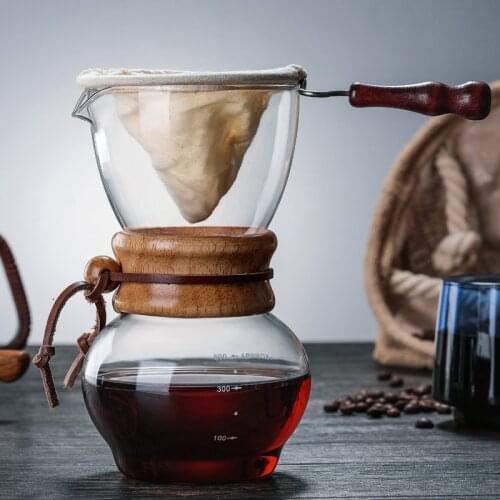 Classic Optional Filter High Temperature Resistant Glass Coffee Pot Share Pot Hand Pot Coffee Set Moka Pot
