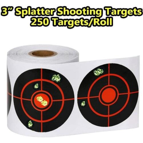 100/250 PC Shooting Target Adhesive Shoot Targets Splatter Reactive Stickers For Archery Bow Hunting Shooting Practice Training