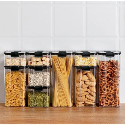 Food Storage Containers with Lids,Large Kitchen Clear Jar with Airtight Lids for Coffee,Flour,Cookie, Spice and More