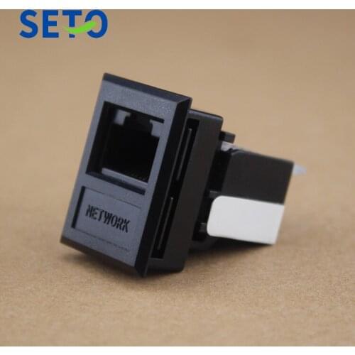 SeTo RJ45 Cat5e Network Plug Module Black RJ45 Cat5e Keystone For Wall Plate Socket