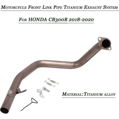 Motorcycle Front Link Pipe Connect Original Exhaust Muffler Tubes Titanium alloy Set System For HONDA CB300R 2018 2019 2020