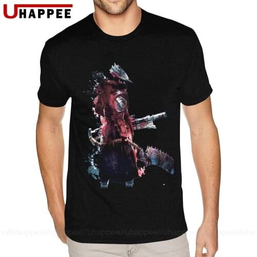 Cool Shirt Designs Bloodborne The Hunter T Shirts Mens 3XL Short Sleeved Red Crew Neck Tee Shirts