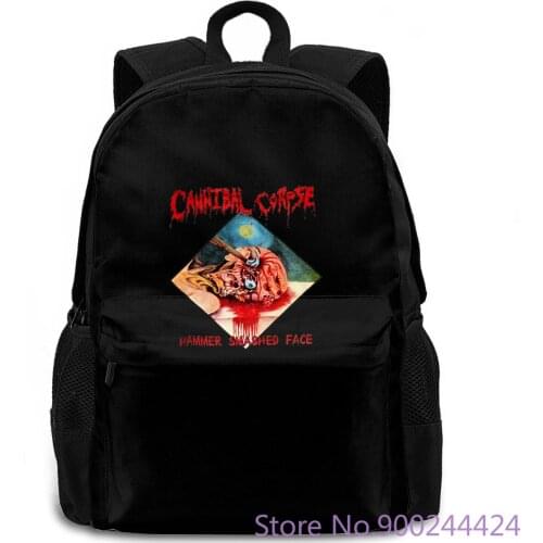 VTG CANNIBAL CORPSE HAMMER SMASHED FACE DEATH METAL CHRIS BARNES reprint Hot women men backpack laptop travel school adult