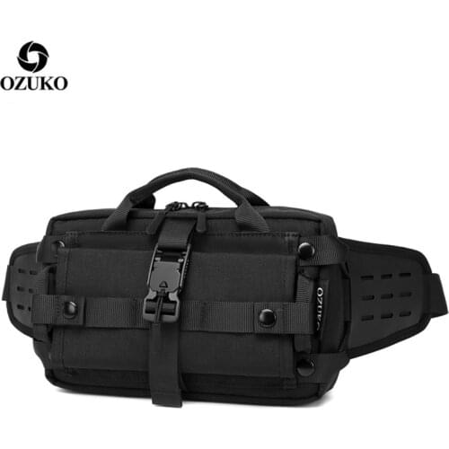 OZUKO Chest Bag Pack Crossbody Bag for Men Multifunction Shoulder Messenger Bags Male Waterproof Short Trip Sling Bag Male