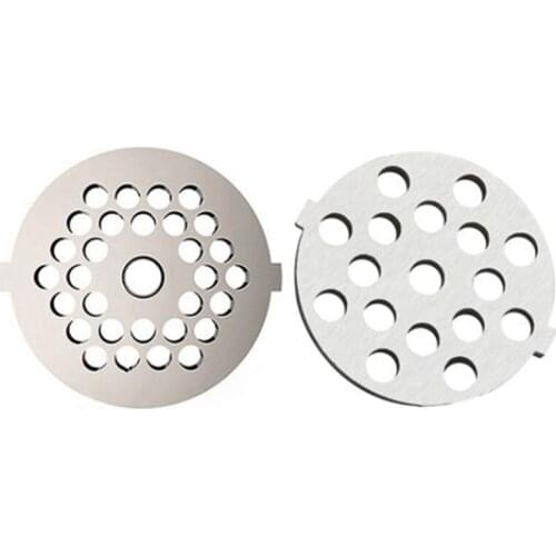 Meat Grinder Attachment, Mincer Plate Disc Knife 5mm and 7mm, Hole Meat Grinder Parts, Kitchen Appliance (2 PCS)