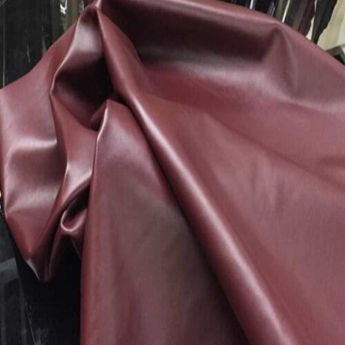 Genuine Cowhide Leather Bag Material Burgundy Smooth Full Grain Leather Thick Real cuero Natural Cow Skin Fabric for Sewing