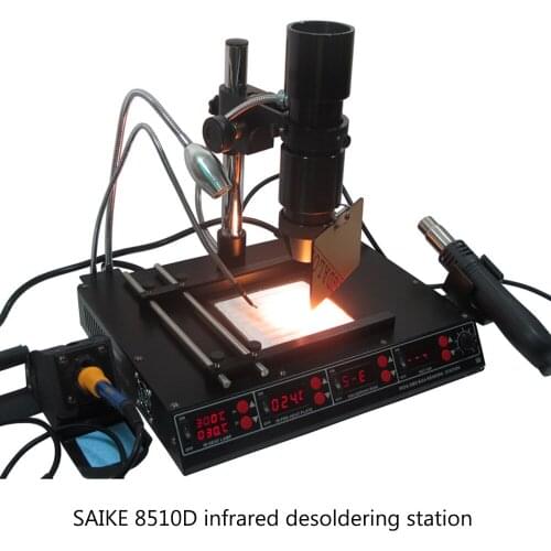 Pcb Preheater 5 In 1 SAIKE 8510D Multi-function Infrared Hot Air 5 In 1 Bga Rework Station Welding Platform