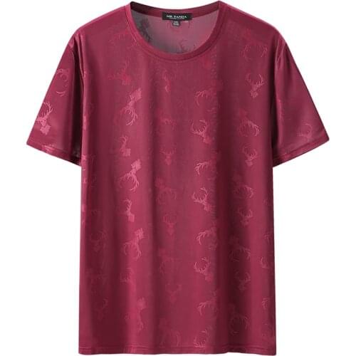 Plus size 7XL 8XL 9XL 10XL 11XL mens creative simple round neck quick-drying breathable Ice silk t shirt Mens summer t shirt