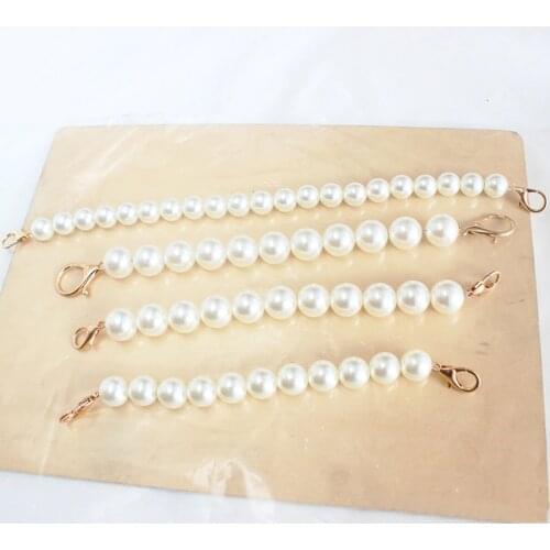 22-32cm Faux Pearl Bag Strap Beaded Design Bag Handle Belt Women Handbag Handles Replacement for Handbags Strap Accessories