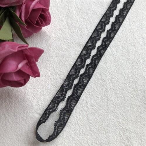 S1151-2 Black Dentelle Coton Ruban Couture Artisanat Bricolage Fait La Main Patchwork Enfant Colth Garniture De Mariage1.5CM