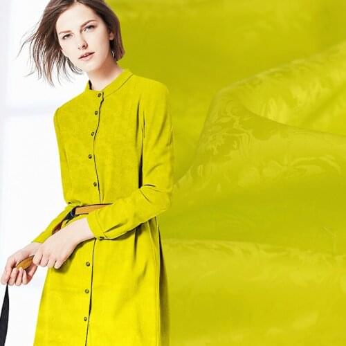 Silk jacquard organza satin 2018 new custom sense of silk fabric Senior mulberry silk clothing diy cloth wholesale