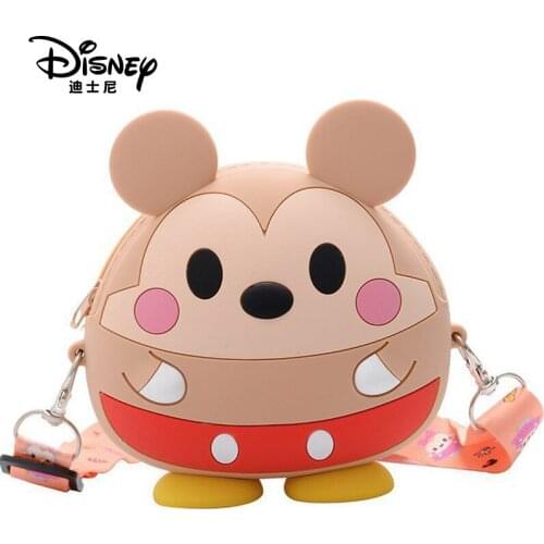 Disney Mickey Mouse Cute Handbag Waist Bag Women Cartoon Minnie Crossbody Bags Girl Coin Purse Boy Shoulder Wallet