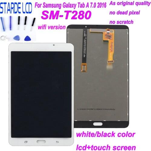 STARDE LCD for Samsung Galaxy Tab A 7.0 T280 SM-T280 Wifi Version LCD Display Touch Screen Digitizer Assembly with Free Tools