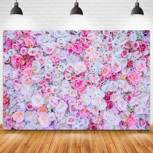 Wedding Photocall Floral Rose Flowers Wall Baby Shower Newborn Birthday Party Backdrops Photography Backgrounds For Photo Studio