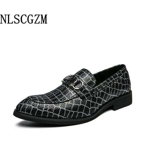 Formal Slip on Shoes Men Wedding Dress Oxford Shoes for Men Italian Office 2021 Mens Dress Shoes Loafers Coiffeur Zapatos Hombre
