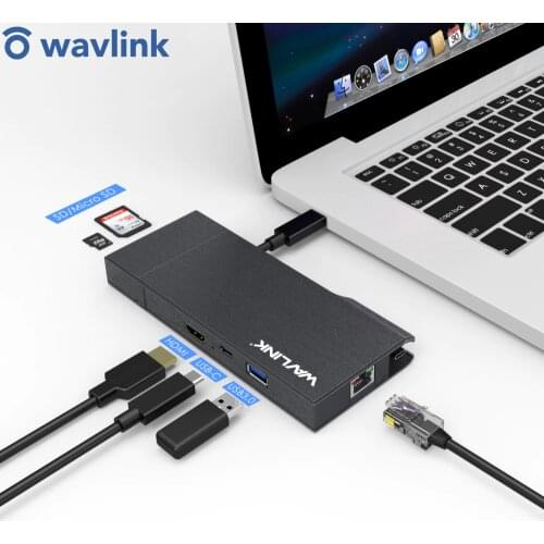 USB C hub USB3.1 Type-C Mini Dock USB HUB to 4K Video HDMI Ethnernet Rj45 cable SD/TF Card Reader PD Adapter for Mac OS Windows