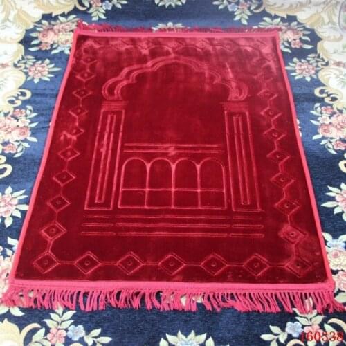 Thicken Cashmere Muslim Prayer Mat The Mosque High-end Chenille Worship Carpet 80*125cm Islamic Musallah Rugs Arab Anti-slip Mat