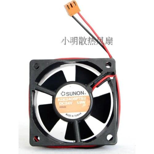 SUNON KDE2406PTS2 Server Cooling Fan DC 24V 1.9W 60x60x25mm 2-wire