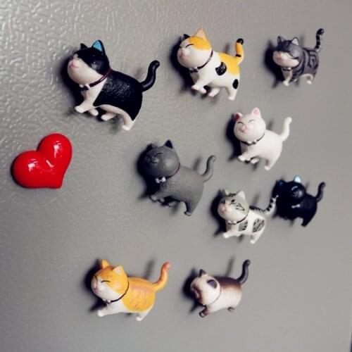 South Korea 3D Cat Refrigerator Stickers Cute Cat Decoration Animal Magnet
