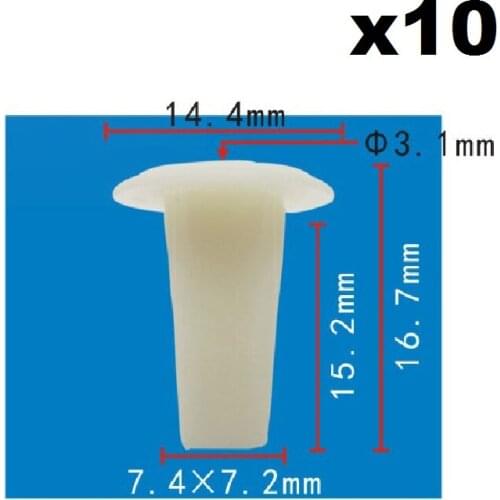 10x For Honda DelSol Center Pillar #4Screw Grommet Clip Nut / Nylon Retainer Clip / fixed nut