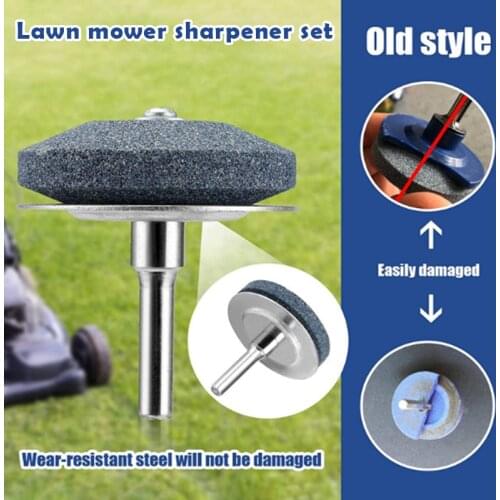 3pcs Lawn Mower Blades Sharpener Shapener With Blades Balancer Universal Lawnmower Sharpener for Electric Hand Drill CLH@8