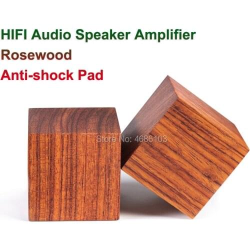 4pcs/pack HIFI Audio Speaker Amplifier Rosewood Absorber Foot Pad Anti-shock Pad Nail Feet Pads Vibration Absorption Stands