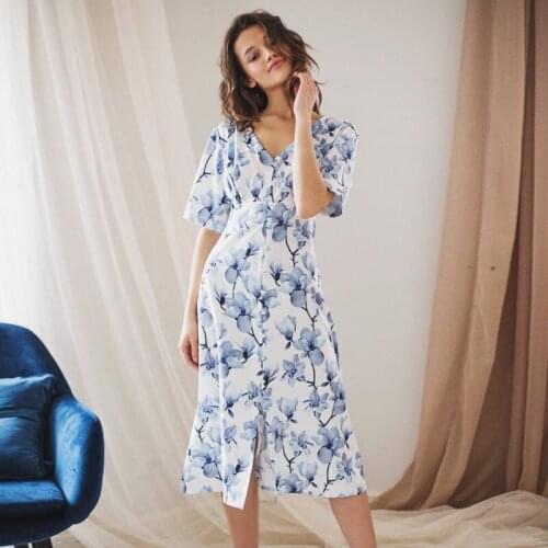 Летние платья на пуговицах BEFORW China At AliExpress