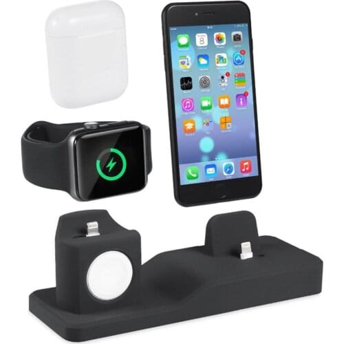 Besegad 3 in 1 Charging Charger Dock Holder Stand Station For Apple Watch Iwatch Airpods For Iphone X 8 7 6 Accessories