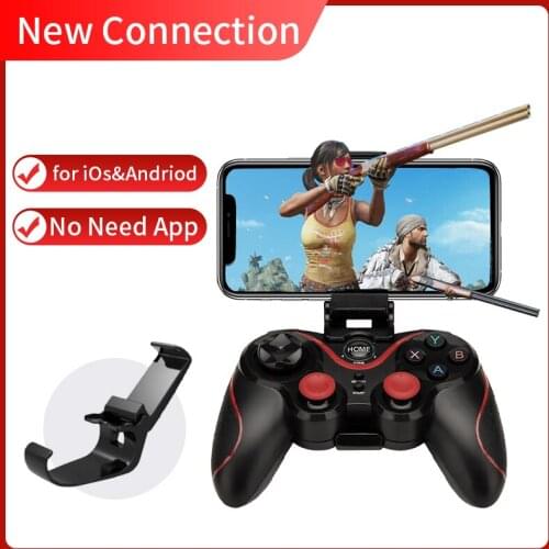 Wireless 3.0 Game Controller Terios T3/X3 for PS3/Android Smartphone Tablet PC with TV Box Holder T3+ Remote Support Bluetooth