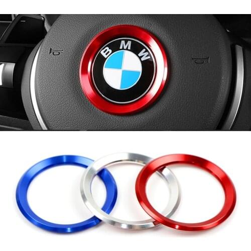 Case for BMW E39 E36 E60 Scirocco 3D steering wheel aluminium alloy Sticker car styling