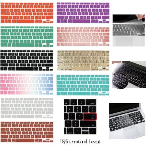 US Laptop Keyboard Cover for Apple Macbook Pro 13" A1706 A1989 A2159 Touch Bar/Pro 15" A1707 A1990 Silicone Soft Waterproof