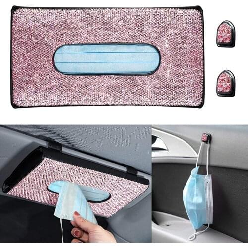 Stylish Car Tissue Holder, Cars Visor Hanging Paper Towel Clip Case, Drawout Tissue Box, Paper Towel Box Napkin Storage Case