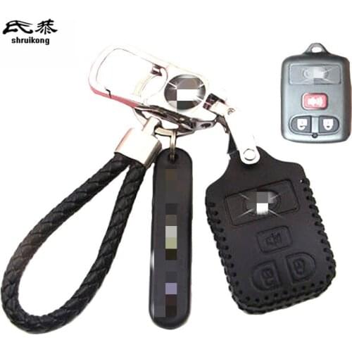 1Set Leather Car Key Case Protection Cover For BYD F3 F3R SONG MAX PRO YUAN S7 TANG DM MK2 QIN PRO Car Accessories