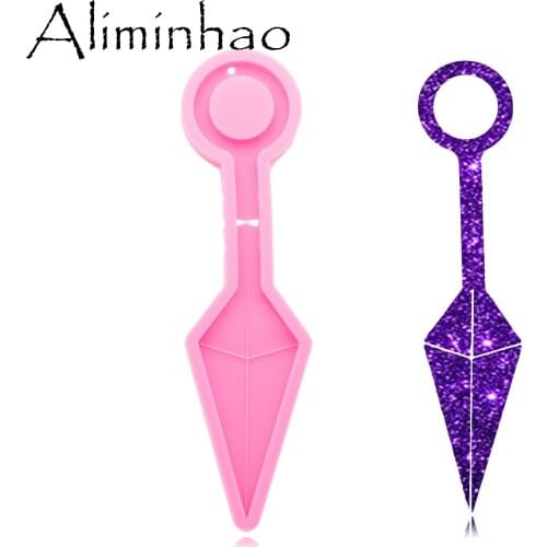 DY0907 Glossy 7.4inch Kunai Knife Silicone Molds, Resin Crafting Mold Defense Tools , Silicon Mould for Epoxy Jewellery Making