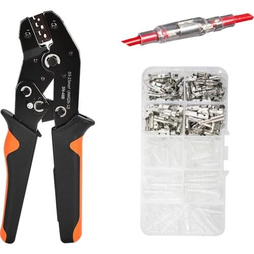 SN-48B Crimping Tool 1000 2.8/4.8/6.3 Plug Terminal Crimper Crimping Pliers Wire 0.5-2.5mm² AWG 20-12 Hand Tool Kit