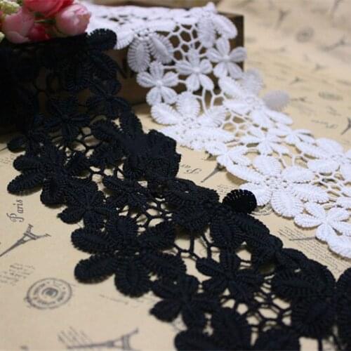 5 Yard/Lot Exquisite Milk Silk Water Soluble Embroidery Mesh Lace Trim DIY handmade garment accessories lace fabric 11cm wide