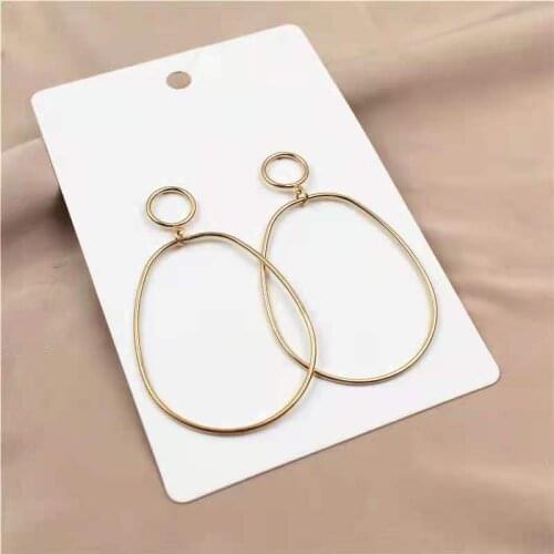 Cool cool wind exaggerated temperament acetic acid geometric hollow carving fashion earrings