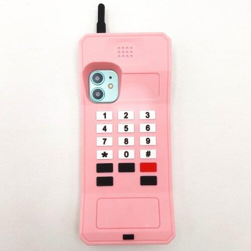 For Cute iPhone 11 Pro Max Case iPhone 11 Case Cute iPhone 11 Pro Cases Retro Classic Cellular Phone Shaped Soft Silicone Cover