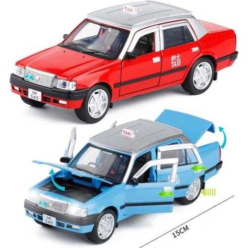 High simulation Hong Kong Toyota Taxi model,1:32 scale alloy pull back model toy cars,6 open door,free shipping