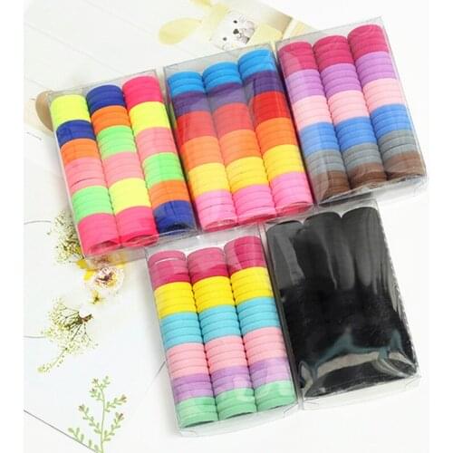 Fashion Women 3cm 66 pcs/ box cute Hairband elastic hair bands Rubber Band Kids Hair Accessories for Girls Headband Hair Rope