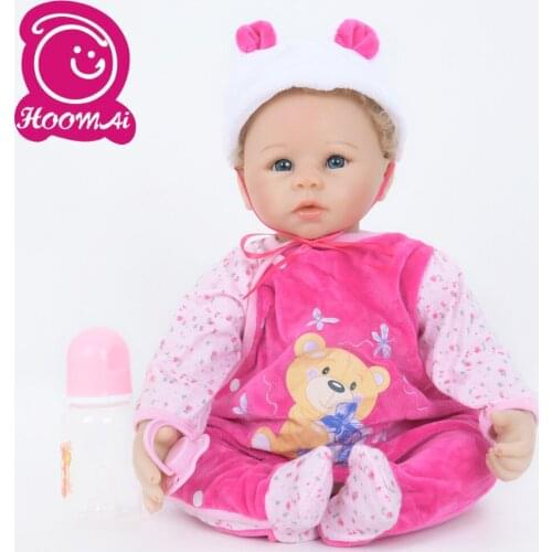 Fashion Soft Silicone Cotton Body 18Inch Exclusive Bebe Reborn Doll Realistic Baby Toy Lovely Doll For Kids Christmas Gifts 45CM