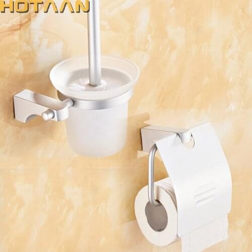 New Free shipping,Brand new Aluminium Bathroom Accessories Set,toilet brush holder,Paper Holder,bathroom sets HT-811200-2